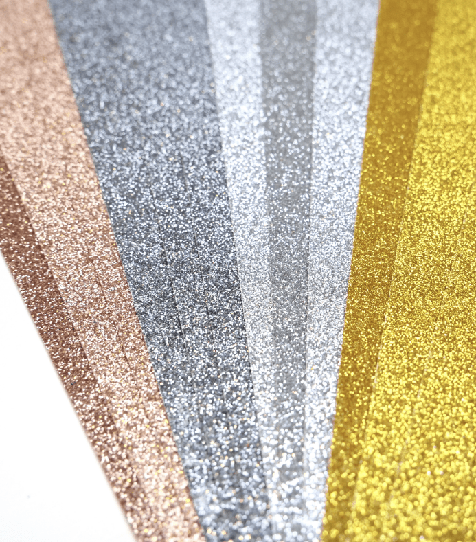 A4 Double Sided Glitter Bumper Pack - Metallic (DCGCD039) - Printable Heaven