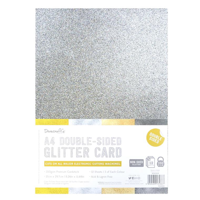 A4 Double Sided Glitter Bumper Pack - Metallic (DCGCD039)