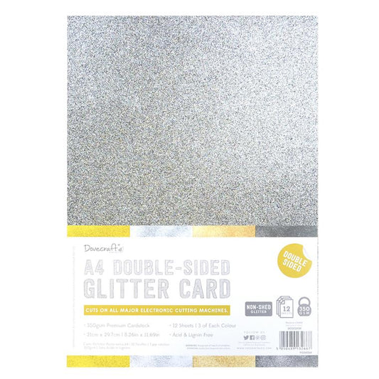 A4 Double Sided Glitter Bumper Pack - Metallic (DCGCD039)