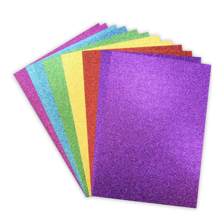 A4 Double Sided Glitter Bumper Pack - Rainbow (DCGCD041) - Printable Heaven