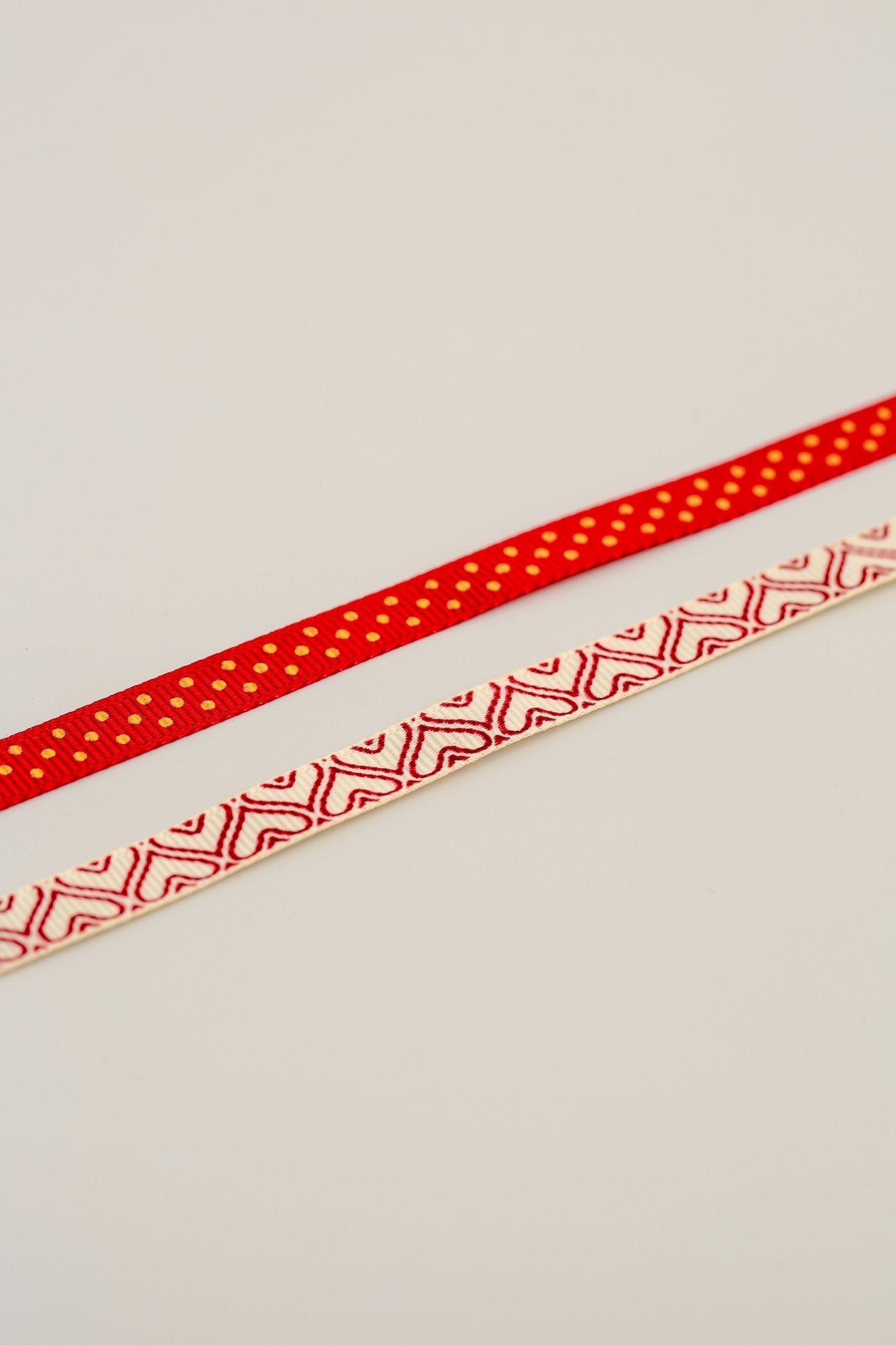 Dovecraft With Love Ribbon - Spots and Hearts (2pk) - Printable Heaven