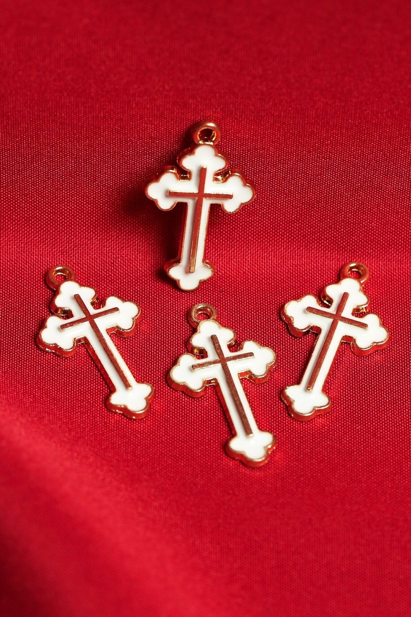 Cross Metal Charms (4pcs) (MLB - 043) - Printable Heaven