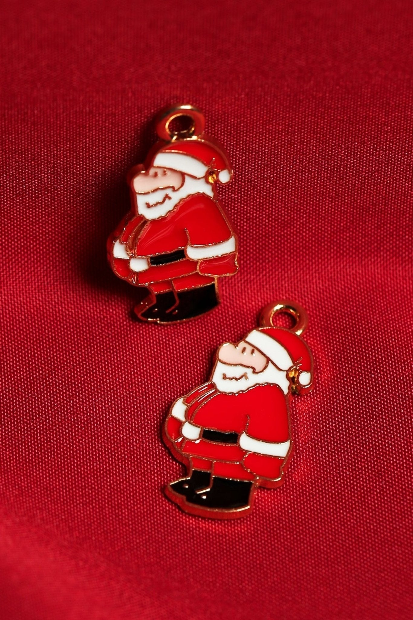Santa Claus Metal Charms (2pcs) (MLB - 055) - Printable Heaven