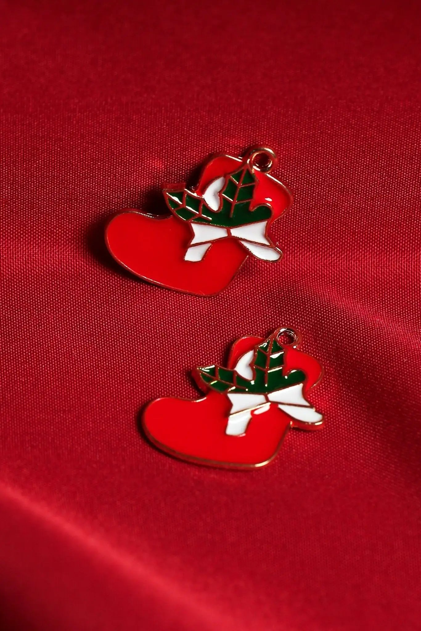 Christmas Stocking Metal Charms (2pcs) (MLB-059) - Printable Heaven