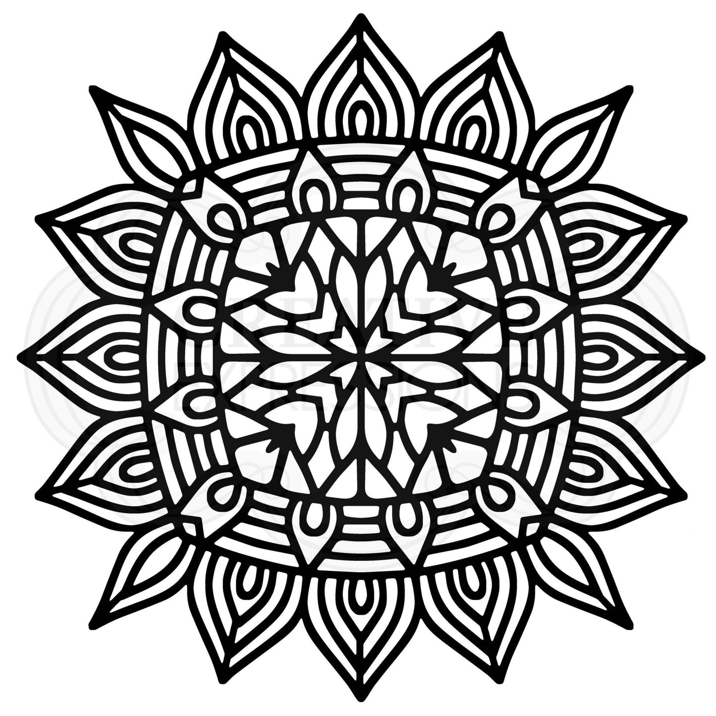 Woodware Aztec Mandala 6.8 in x 6.8 in Stencil (FRST039) - Printable Heaven