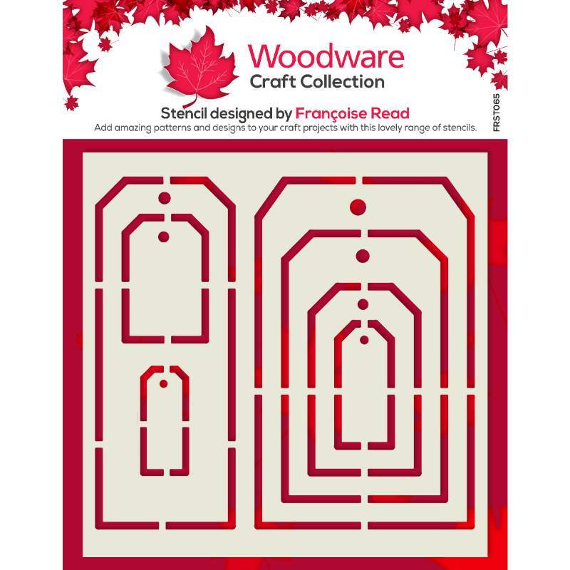 Woodware tag Templates 6 in x 6 in Stencil (FRST065) - Printable Heaven