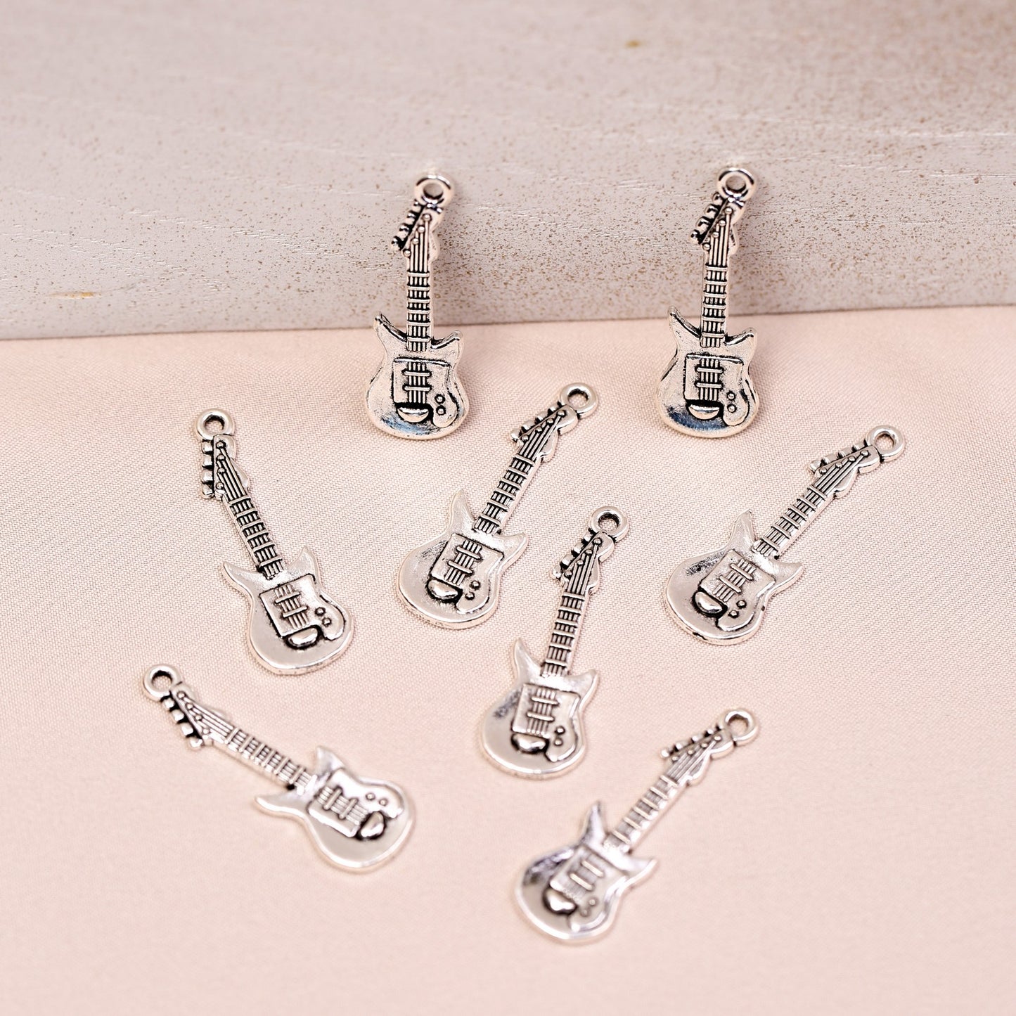 Guitar Metal Charms (8pcs) (MLB-027)