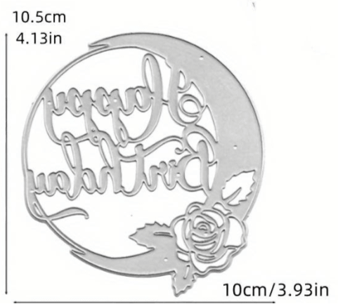 Happy Birthday Sentiment Cutting Die (1 PC) (DJ022) - Printable Heaven