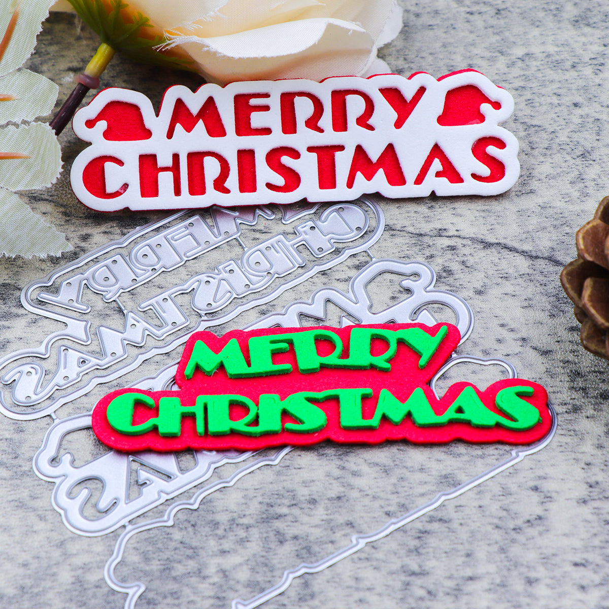 Printable Heaven Large Cutting Die - Merry Christmas (3pcs)