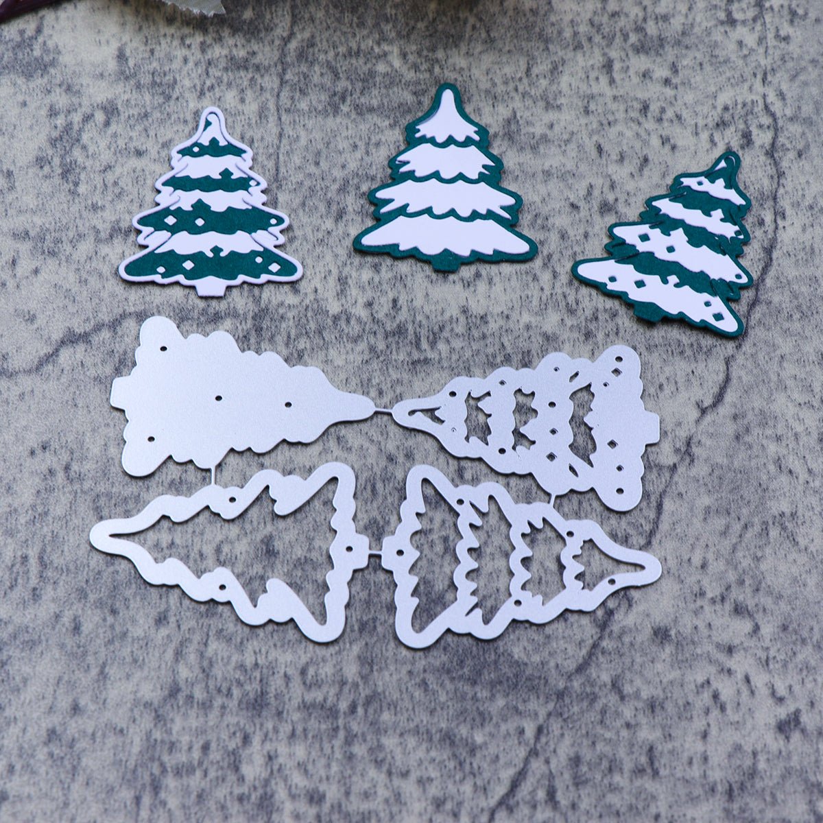 Printable Heaven Large Cutting Die - Christmas Trees 4pcs (L057) - Printable Heaven
