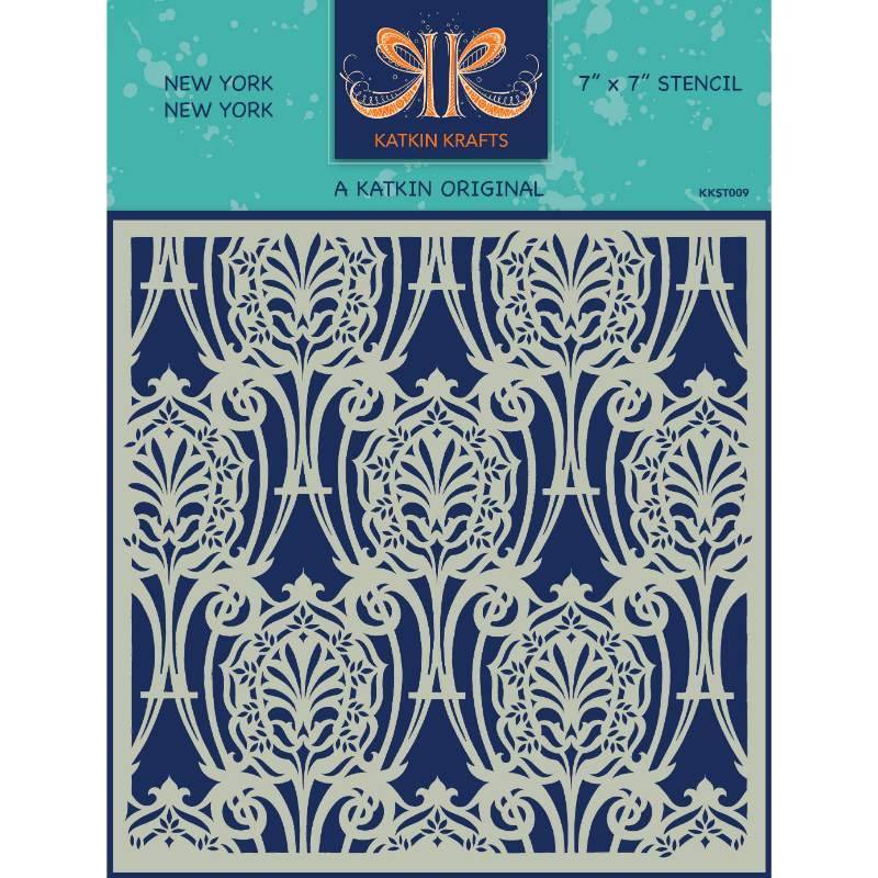 Katkin Krafts New York New York 7 in x 7 in Stencil (KKST009) - Printable Heaven