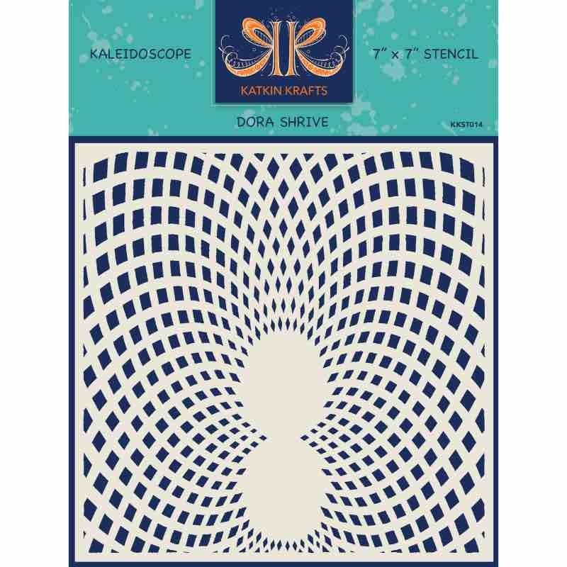 Katkin Krafts Kaleidoscope 7 in x 7 in Stencil (KKST014) - Printable Heaven