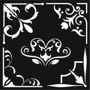 That Special Touch Decorative Elements 6"x 6" Stencil - Printable Heaven