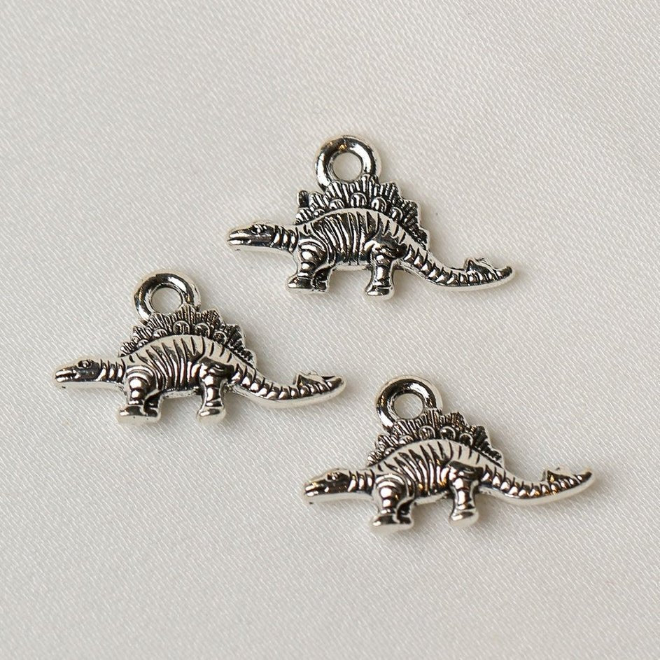 Stegosaurus Metal Charms (3pcs) (MLB-073) - Printable Heaven