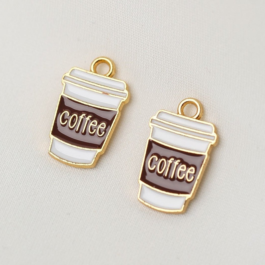 Coffee Cup Metal Charms (3pcs) (MLB-080) - Printable Heaven