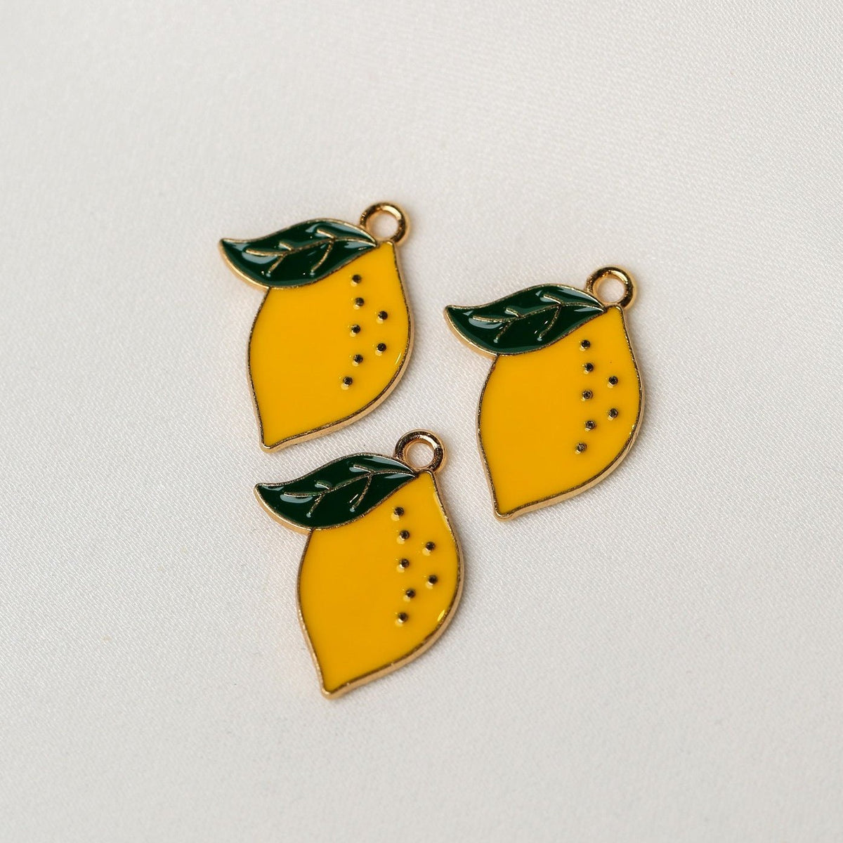 Lemon Metal Charms (3pcs) (MLB-083) - Printable Heaven