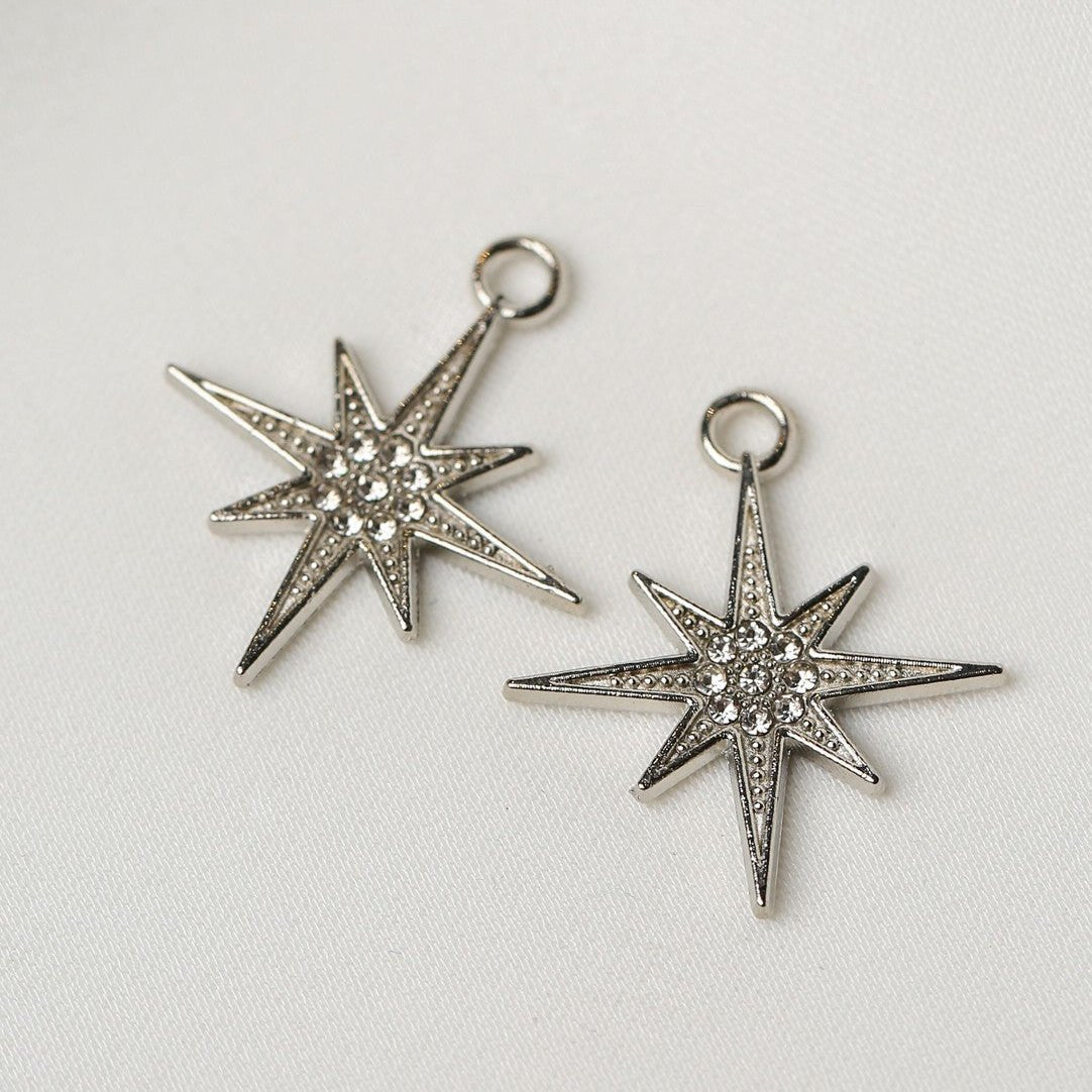 North Star Metal Charms (2pcs) (MLB-091) - Printable Heaven