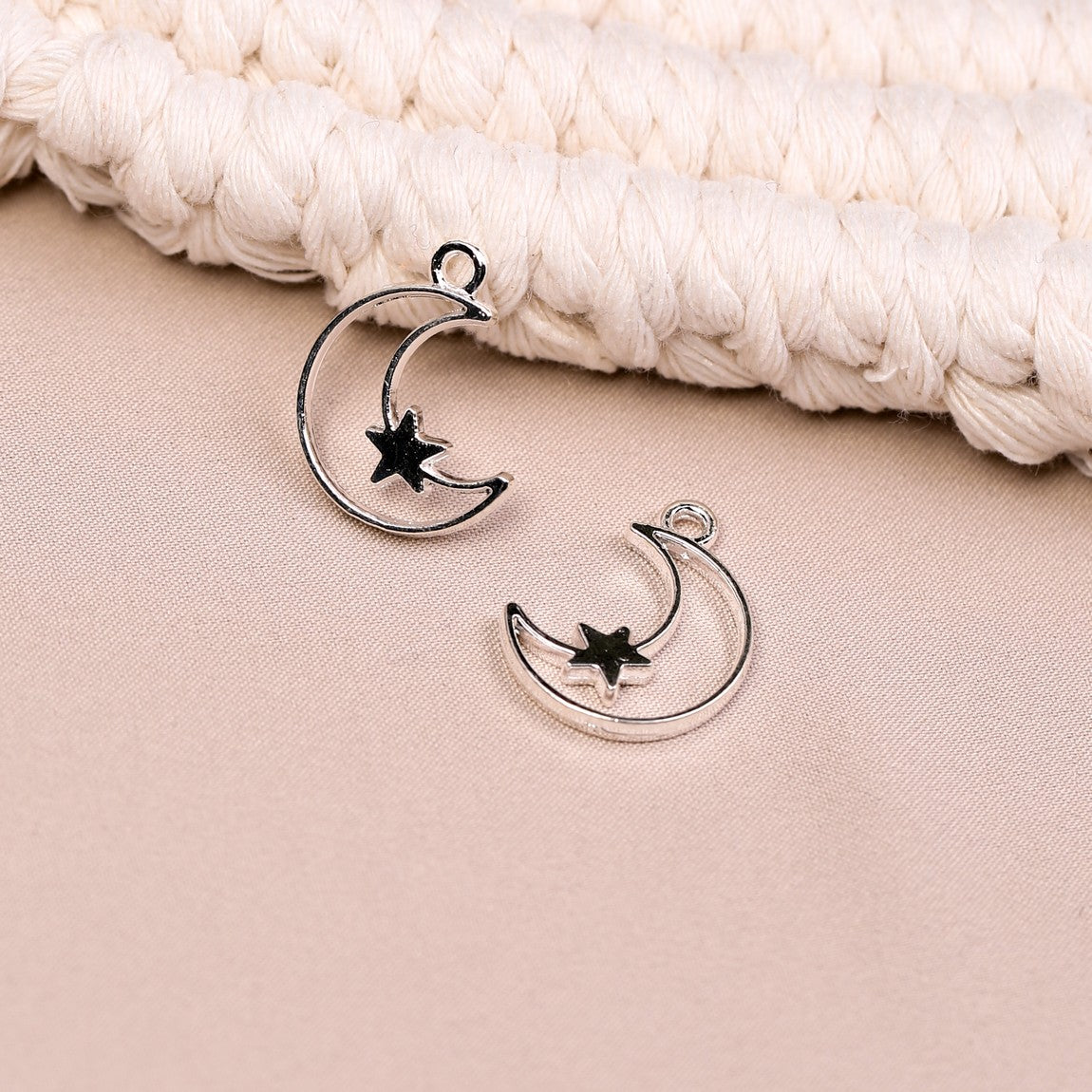 Moon & Star Metal Charms (8pcs) (MLB-038)