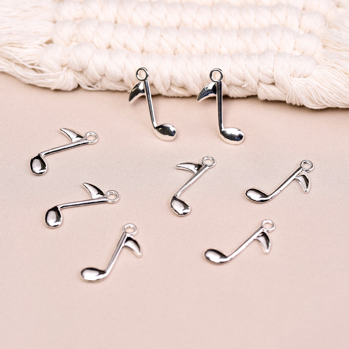 Musical Note Metal Charms (8pcs) (MLB-022)