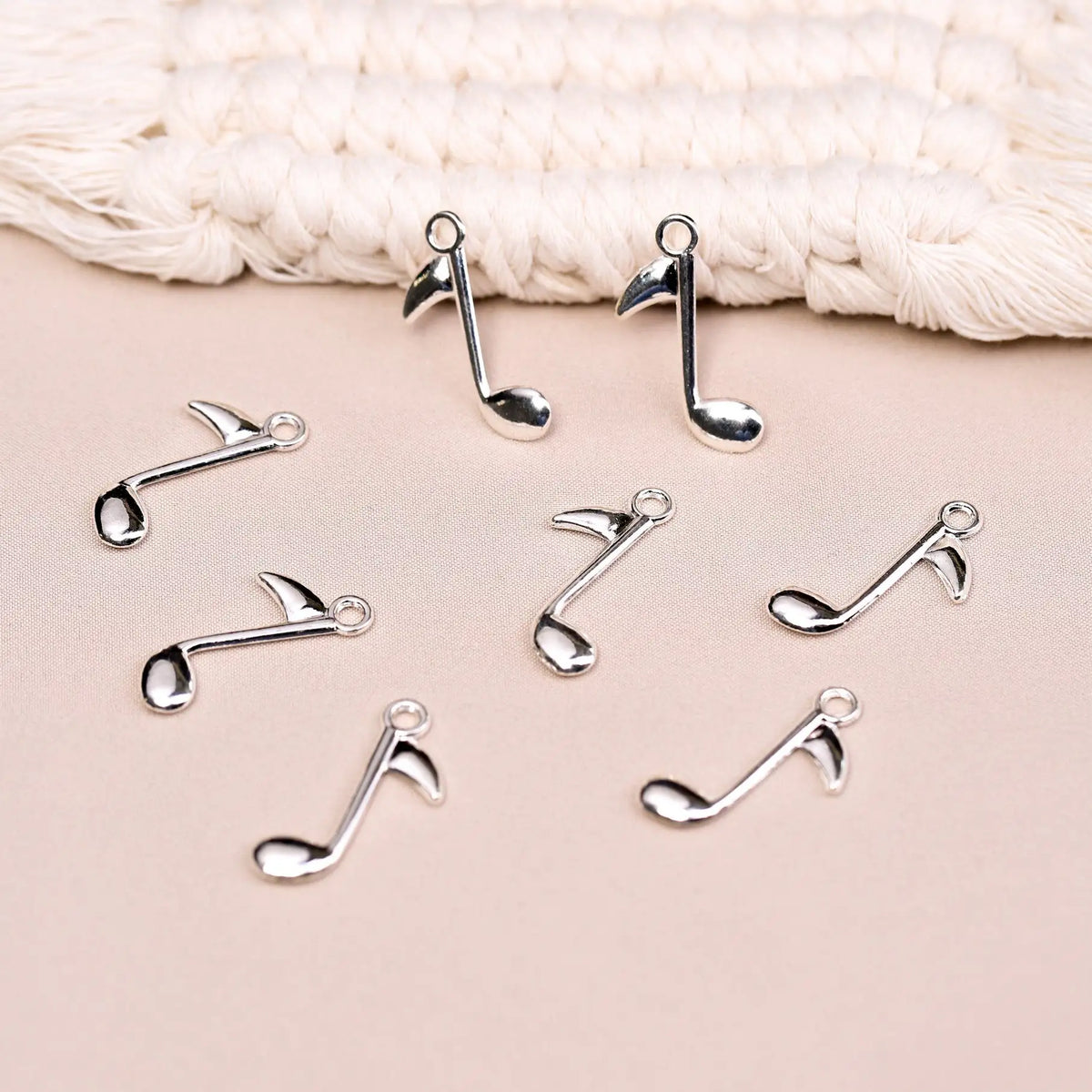 Musical Note Metal Charms (8pcs) (MLB - 022) - Printable Heaven