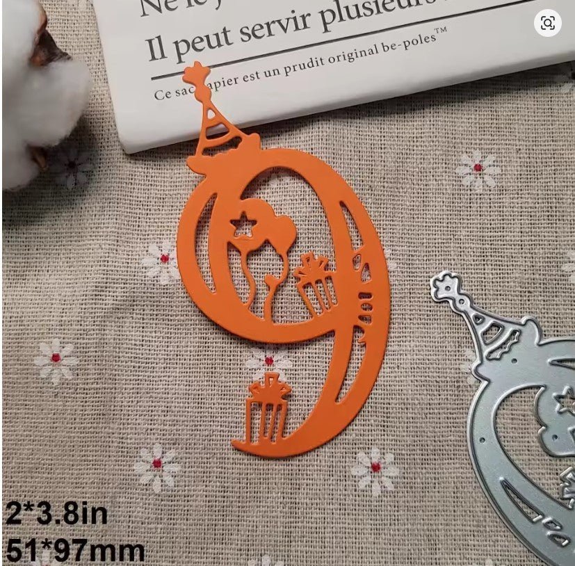 Printable Heaven Cutting Die Filigree Number 9 (N018) - Printable Heaven