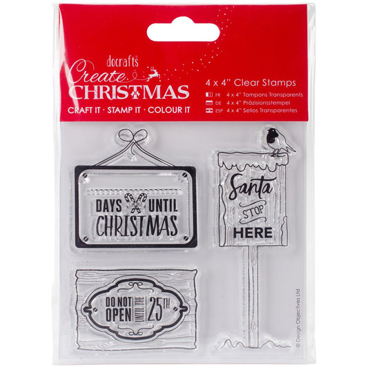 4 x 4 Clear Stamps - Christmas Signs (PMA 907241)