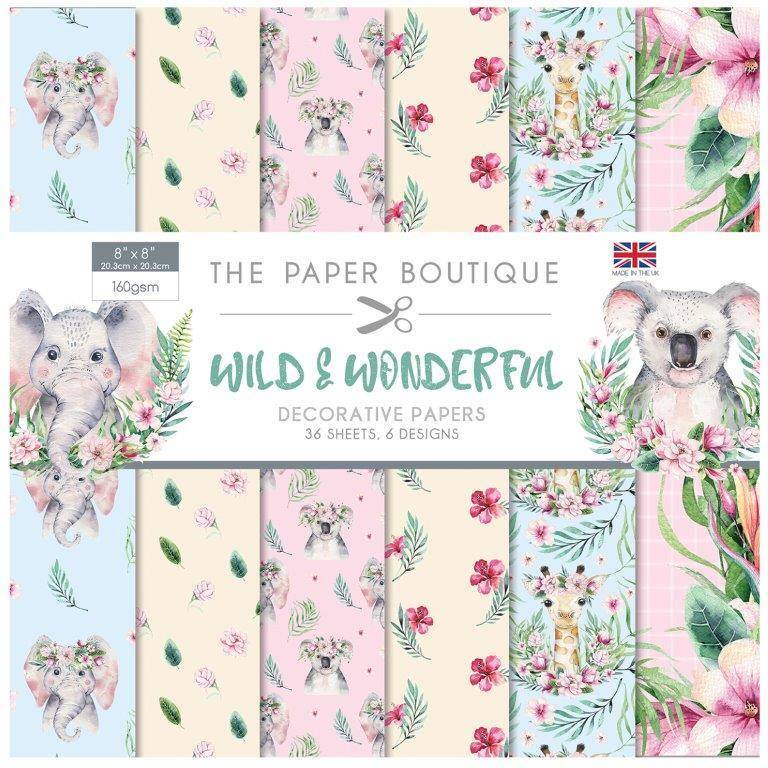 The Paper Boutique Wild & Wonderful 8 in x 8 in Paper Pad (PB1283)