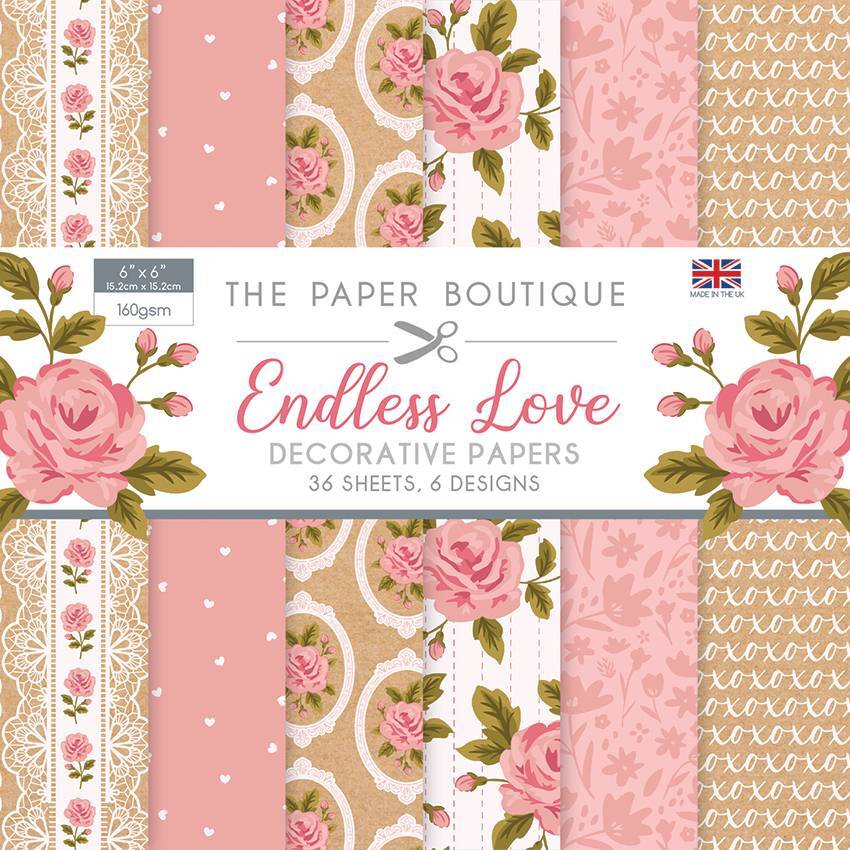 The Paper Boutique Endless Love 8 in x 8 in Paper Pad (PB1470)
