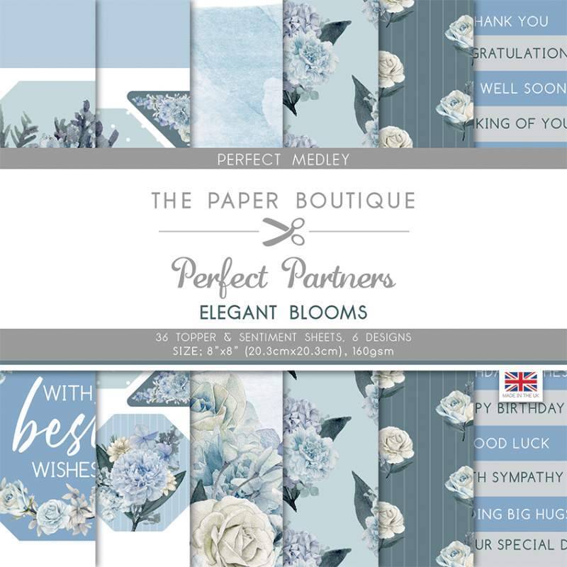The Paper Boutique Perfect Partners - Elegant Blooms 8 in x 8 in Paper Kit (PB1718) - Printable Heaven
