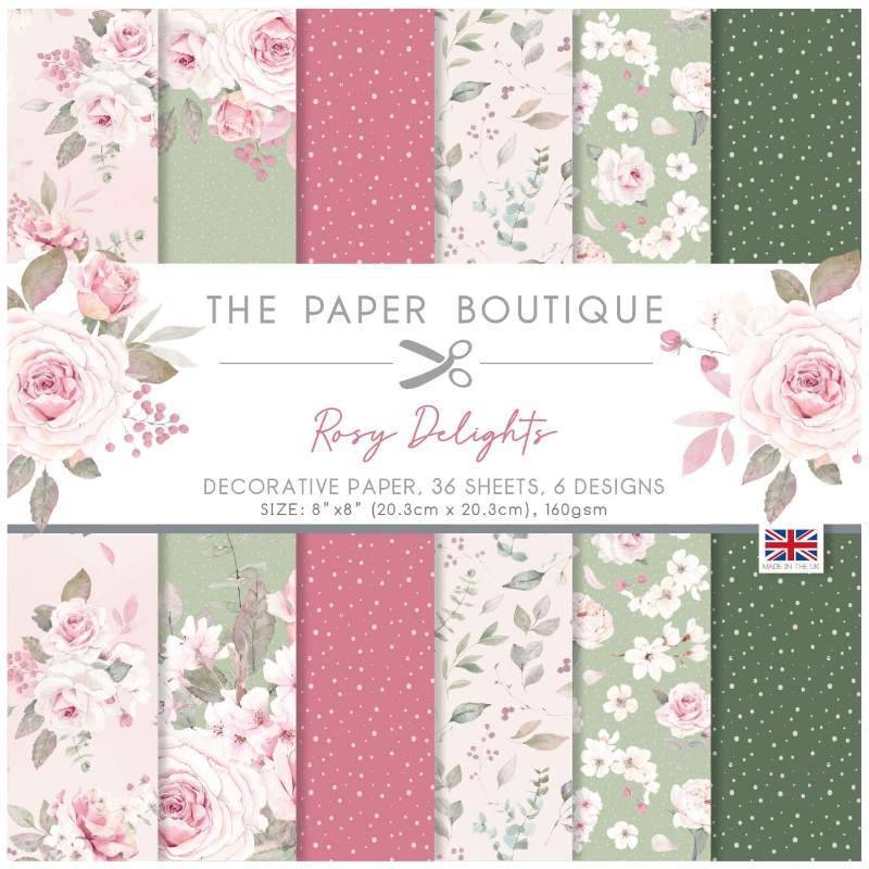 The Paper Boutique Rosy Delights 8 in x 8 in Paper Pad (PB1737)
