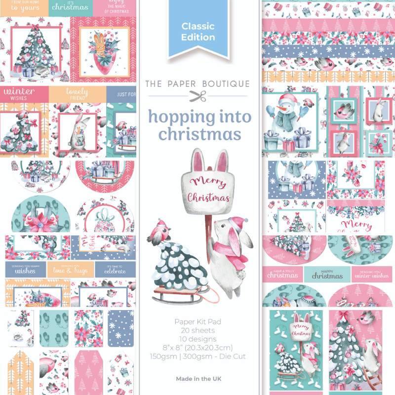 The Paper Boutique Hopping into Christmas 8 in x 8 in Paper Kit Pad (PB2100) - Printable Heaven