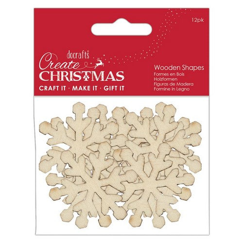 Snowflakes Wooden Shapes (12pcs) (PMA 174574)