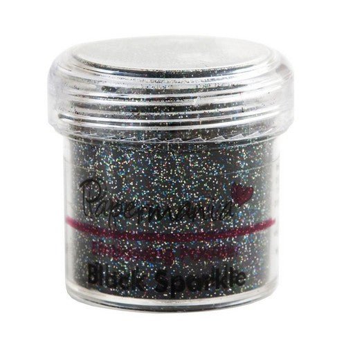 Embossing Powder - Black Sparkle (PMA 4021009) - Printable Heaven