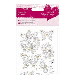 Papermania Colour In Glitter Stickers - Butterflies (PMA 804206 )