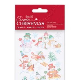 Foil Stickers - Create Christmas - Ski Snowmen (PMA 828920) - Printable Heaven