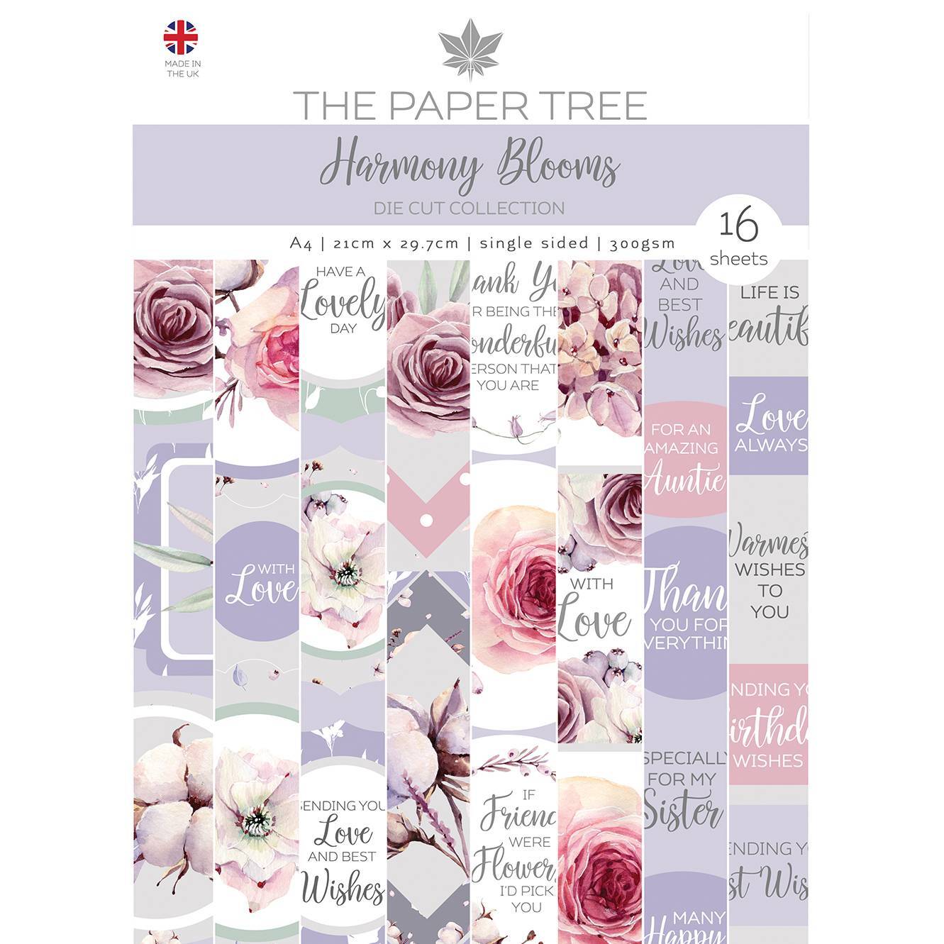 The Paper Tree Harmony Blooms A4 Die Cut Sheets (PTC1147) - Printable Heaven