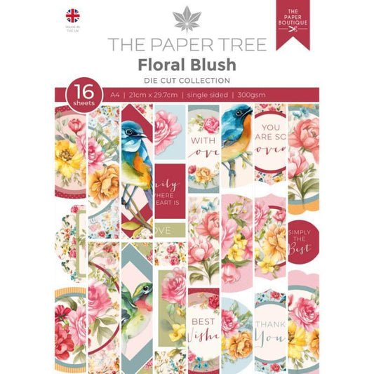 The Paper Tree Floral Blush A4 Die Cut Sheets (PTC1252)