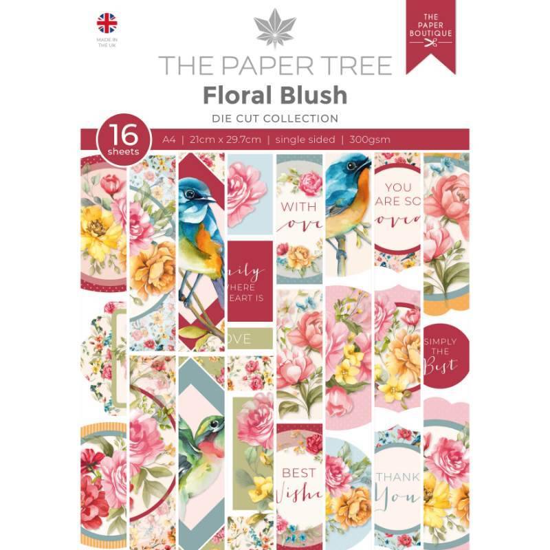 The Paper Tree Floral Blush A4 Die Cut Sheets (PTC1252) - Printable Heaven