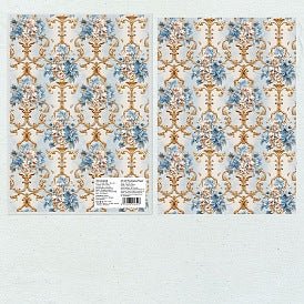 Blue Festive Florals Papers (5 Sheets) (PW - WG0EF52 - 01) - Printable Heaven