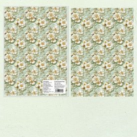 Green Festive Florals Papers (5 Sheets) (PW - WG0EF52 - 02) - Printable Heaven