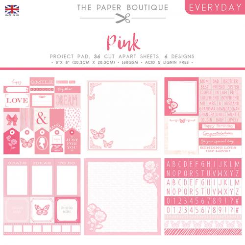 The Paper Boutique - Shades of Pink - Project Pad (PB1649) - Printable Heaven