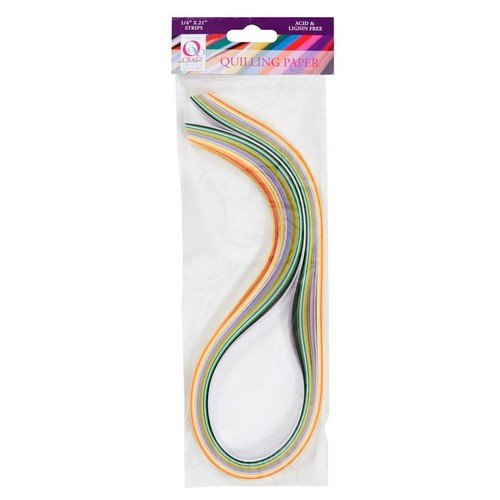 6mm Quilling Paper Strips (108pcs) 1/4 x 21 - Mixed Pastel (18 Colours) (QCR 873203 ) - Printable Heaven