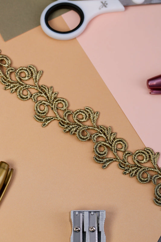 Gold Swirl Lace Edging (RT10692G)