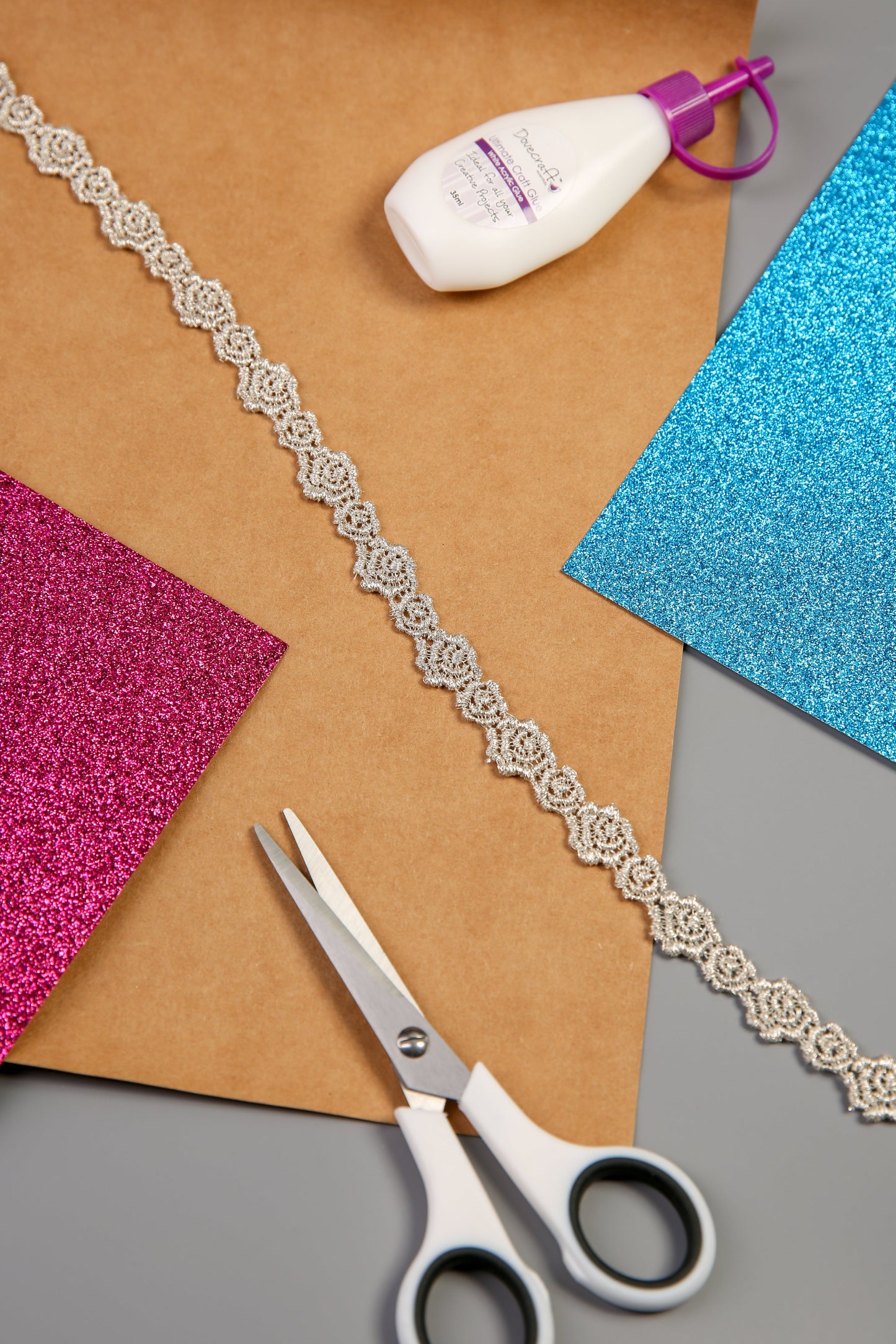 Silver Floral Edging (RT10895 SILVER)