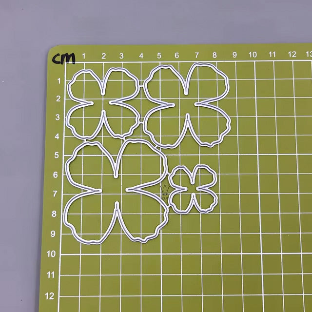 Printable Heaven Large Cutting Die - 4 Petal Flowers (4pcs) (F002)