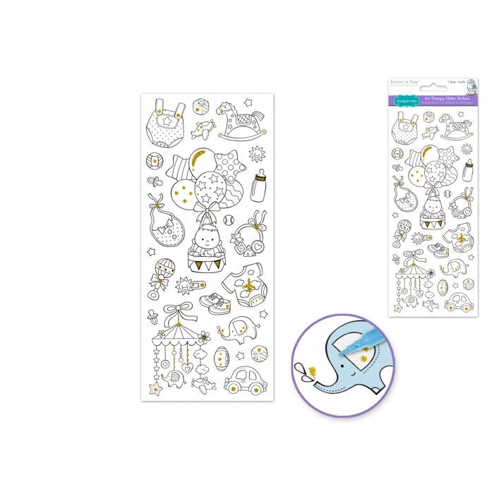 Art Therapy Glitter Stickers Baby Boy (SS620J) - Printable Heaven