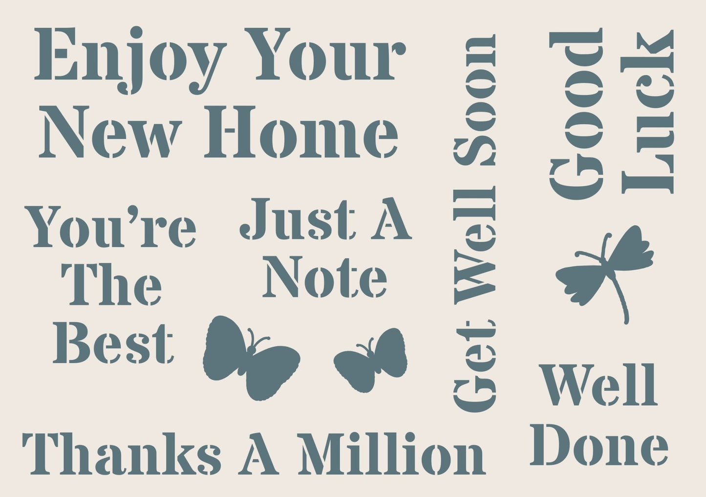 Sentimentally Yours Everyday A5 Stencil (SYSCE) - Printable Heaven