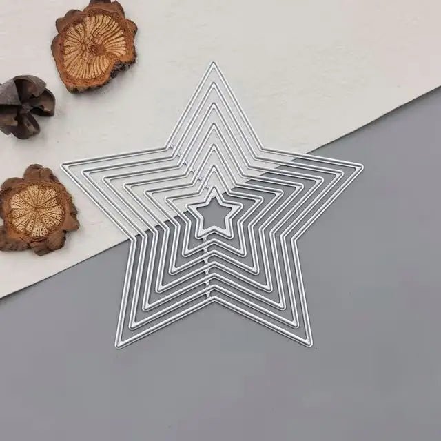 Set of 7 Star Nesting Cutting Dies (T002) - Printable Heaven