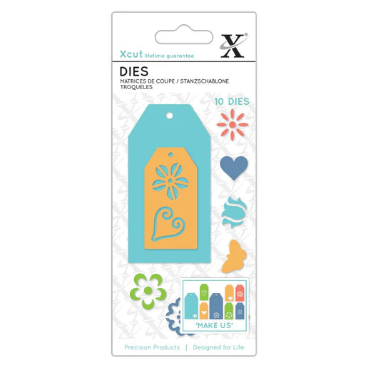 Xcut Small Dies (11pcs) Floral Gift Tags (XCU 504032)