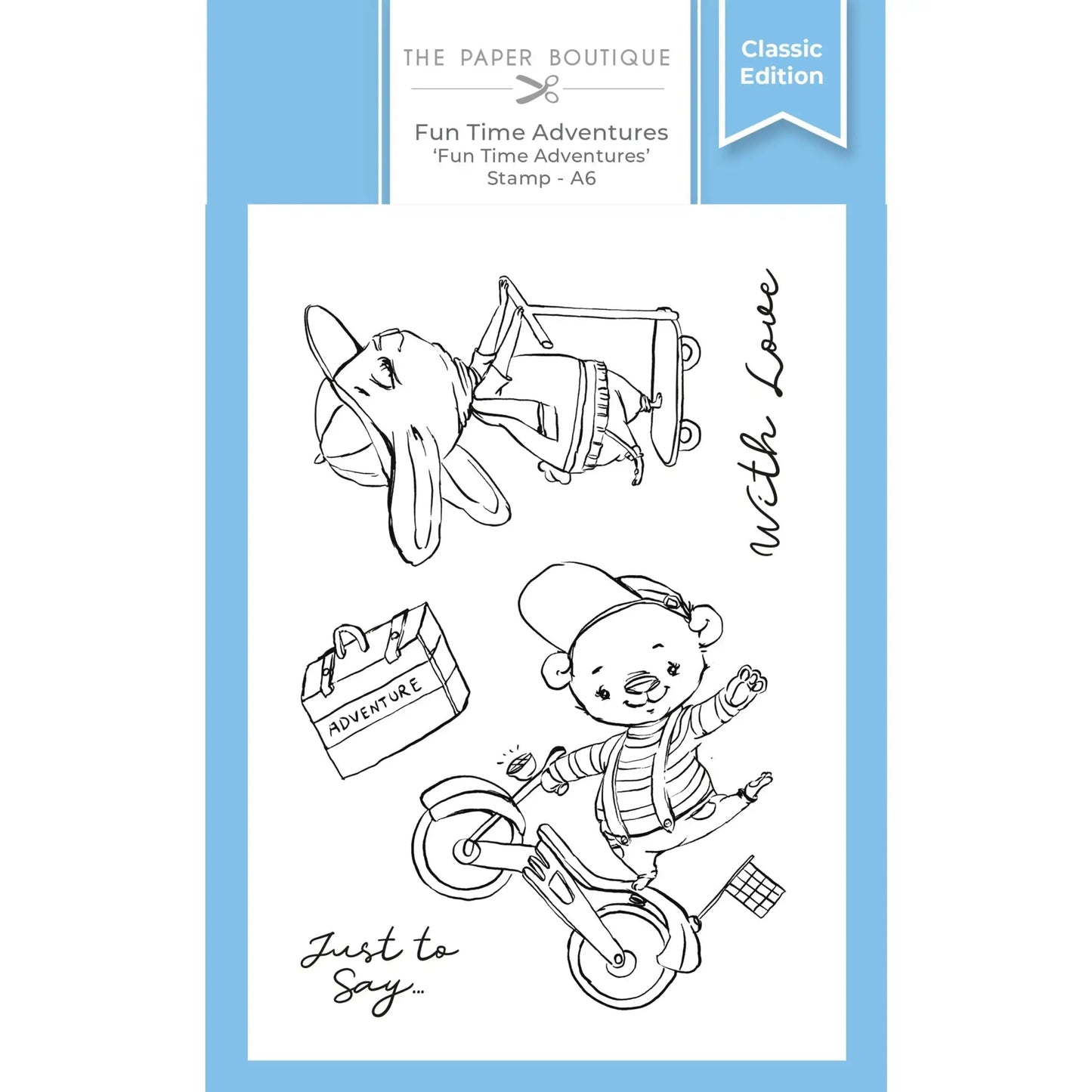 The Paper Boutique - Fun Time Adventures - A6 Stamp Set - With Love (5pcs) (PB2044) - Printable Heaven